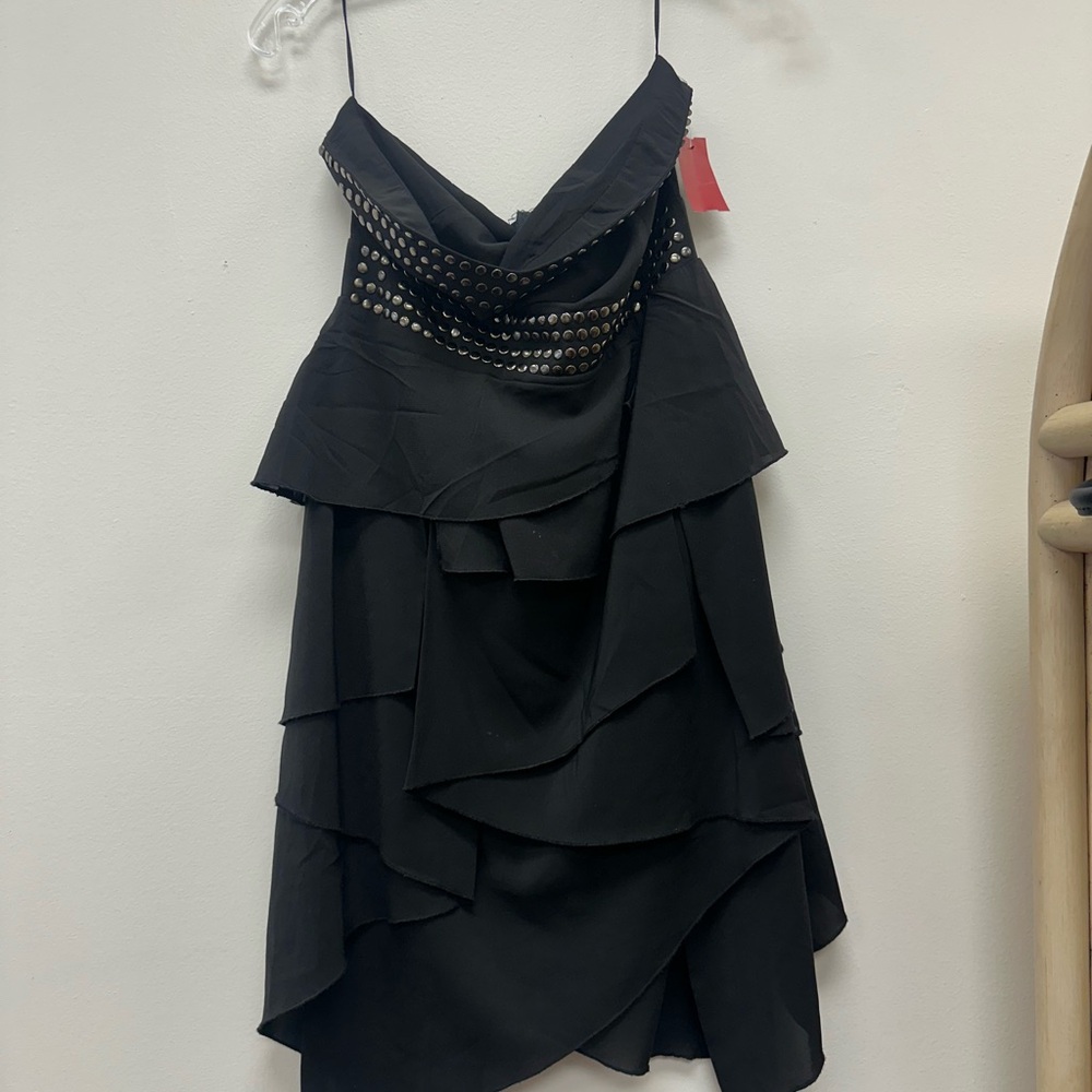 Angie Black Layered Mini Dress